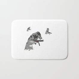 Wolves in the Snow Bath Mat
