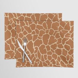 Giraffe pattern. Animal skin print . Digital Illustration Background Placemat
