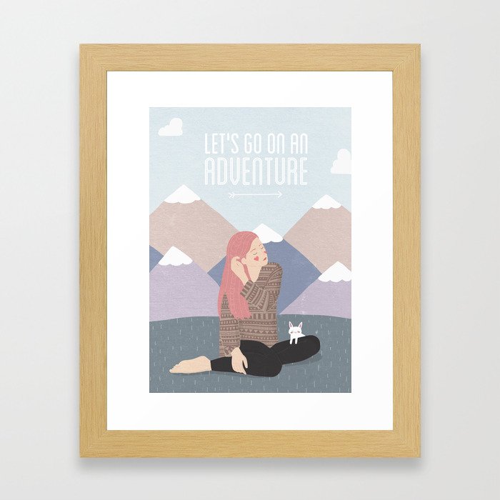 Let's go on an adventure Framed Art Print