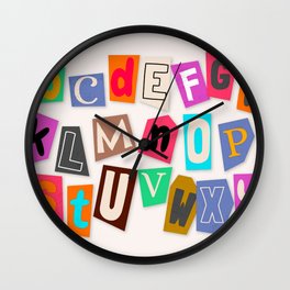 text Wall Clock