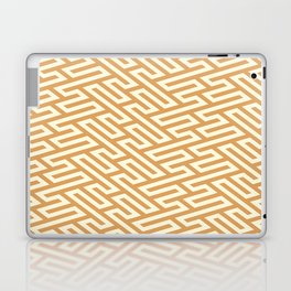 Mid Century Orange Geometric Retro Pattern Vintage Abstract Laptop Skin