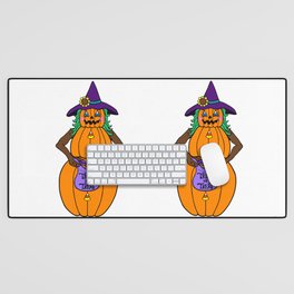 Trick Or Treat Halloween Pumpkin Witch  Desk Mat