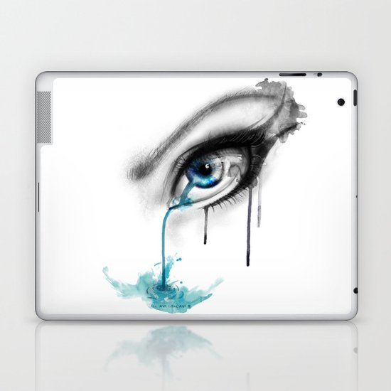 Blue tear river. Laptop & iPad Skin