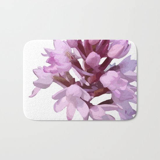 Pink Orchid Wildflower Bath Mat