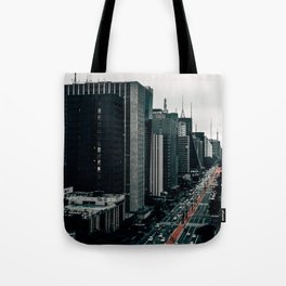 Brazil Photography - Busy Street In Down Town Sao Paulo Tote Bag