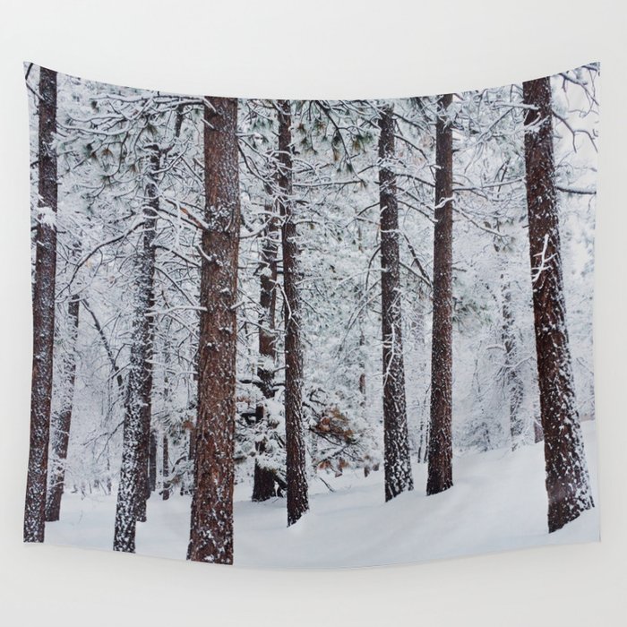 Snow Forest (Digital) Wall Tapestry