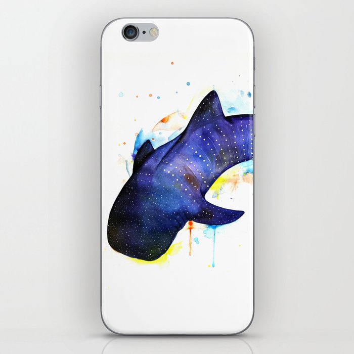 Whale shark, watercolour iPhone Skin