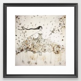 the thoughts are free Framed Art Print | People, Painting 