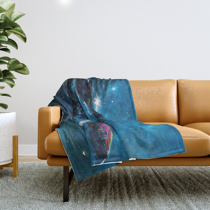 Traveling at the speed of light Throw Blanket