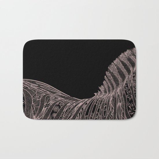 Gorgeous Abstract Zebra Flowers Design Bath Mat