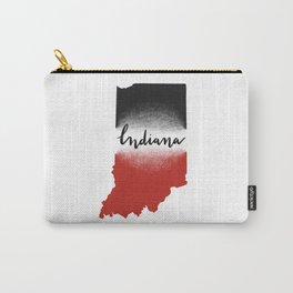 Indiana Carry-All Pouch | Stateart, Digital, Indiana, Brushlettering, Redandblack, State, Lettering, Modernlettering, Indianapolis, Usstate 