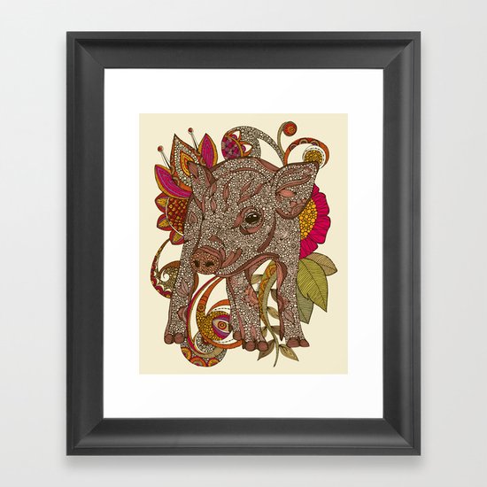 Paisley Piggy Framed Art Print
