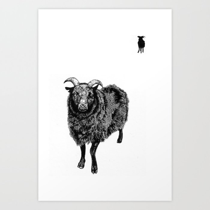 Black Sheep Art Print by Ian Watson | Society6