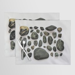 Beach Stones: The Blacks (Lapidary; Found Objects) Placemat