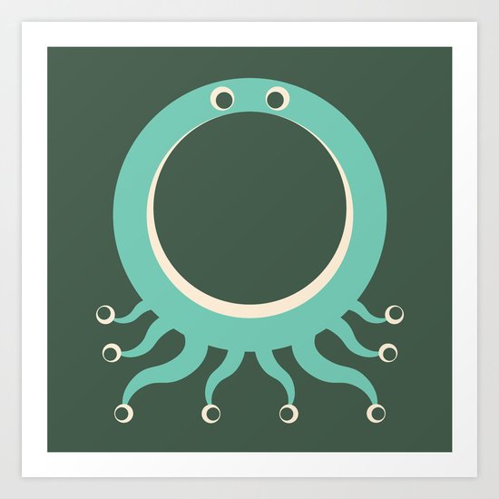 Letter O // Animal Alphabet // Octopus Art Print