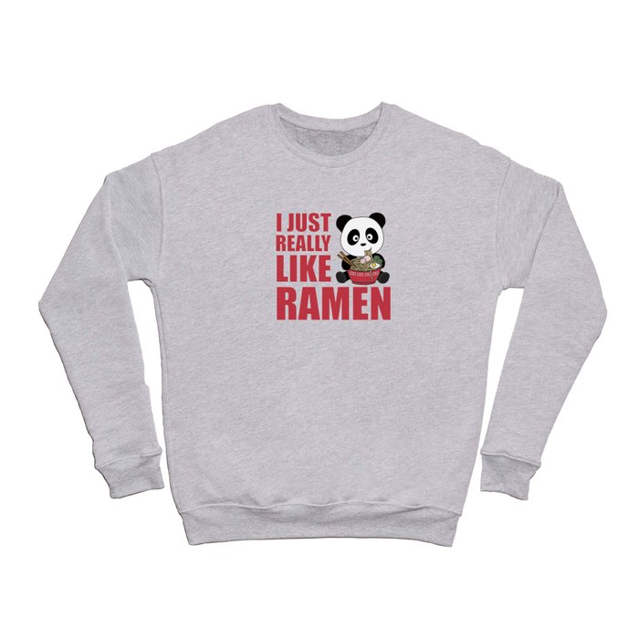 Panda Powered By Ramen Sweet Kawaii Noodle Pandas Crewneck Sweatshirt
