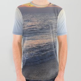 Ocean at Sunset All Over Graphic Tee