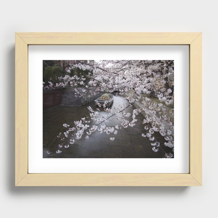 cherry blossoms in Japan Recessed Framed Print
