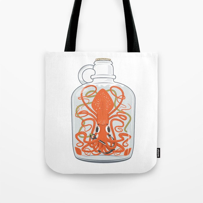 The Kraken in a Bottle Tote Bag