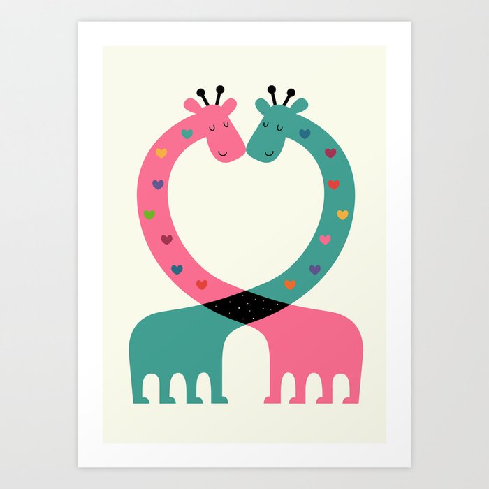 Love With Heart Art Print