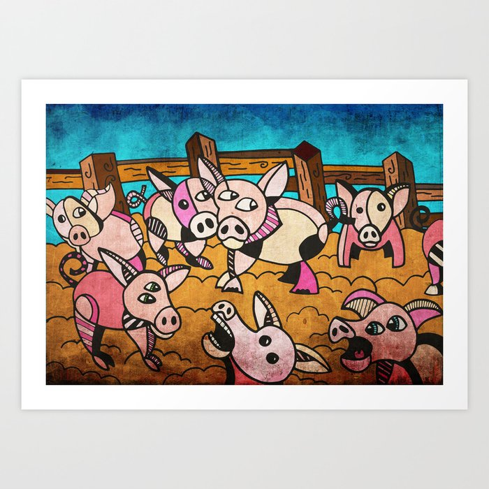 Pigs Art Print