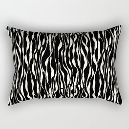 Animal print - black and cream striped tiger-zebra Rectangular Pillow