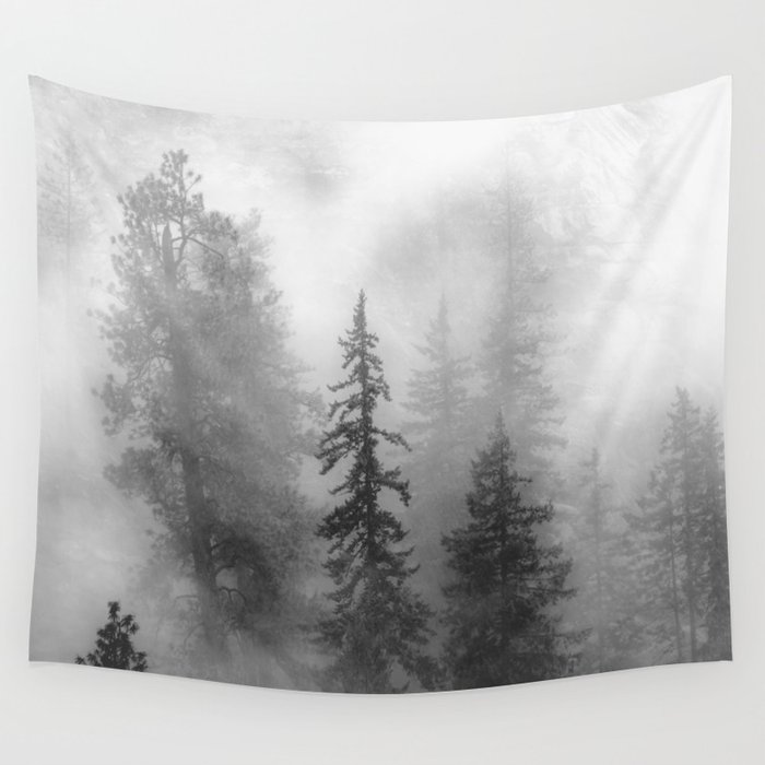 Forest In The Clouds - Nature Photography Wall Tapestry