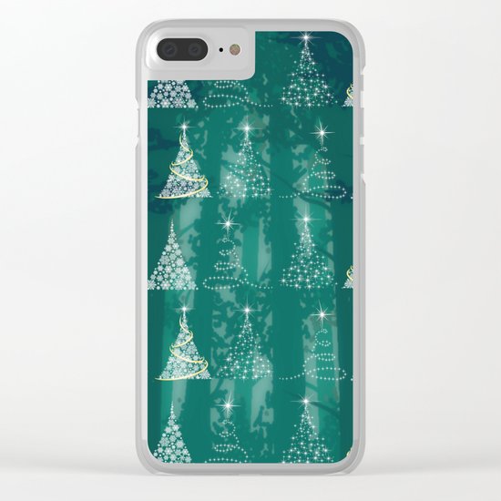 Christmas tree in the forest Clear iPhone Case