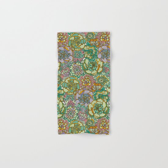 Blooming Succulents Hand & Bath Towel