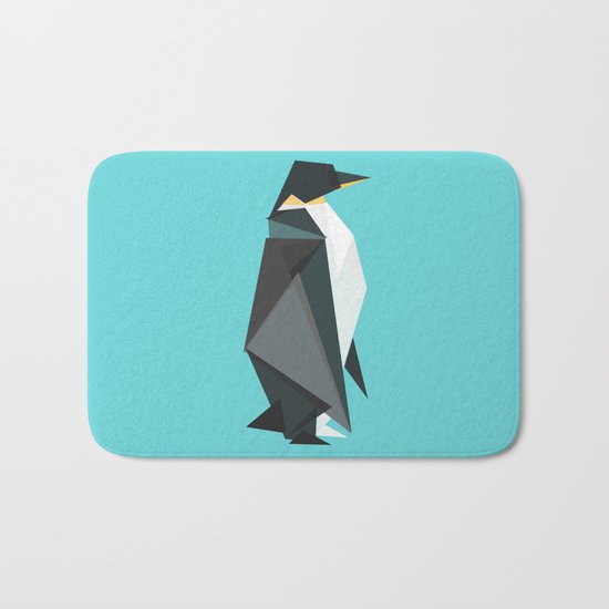 Fractal geometric emperor penguin Bath Mat