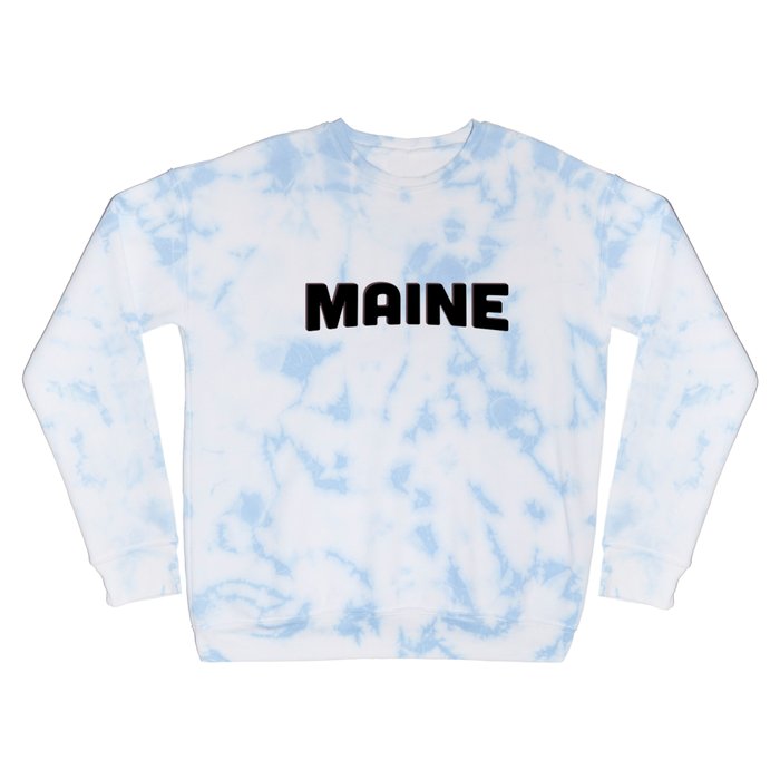 Maine - Black Crewneck Sweatshirt