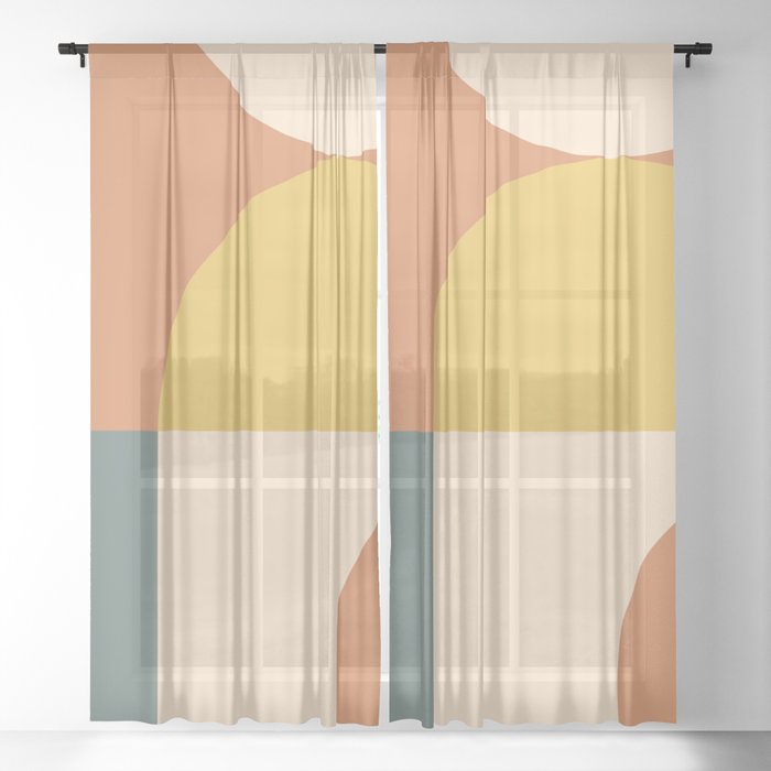 Abstract Geometric 04 Sheer Curtain