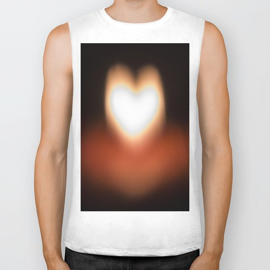 Camera blur flame heart Biker Tank