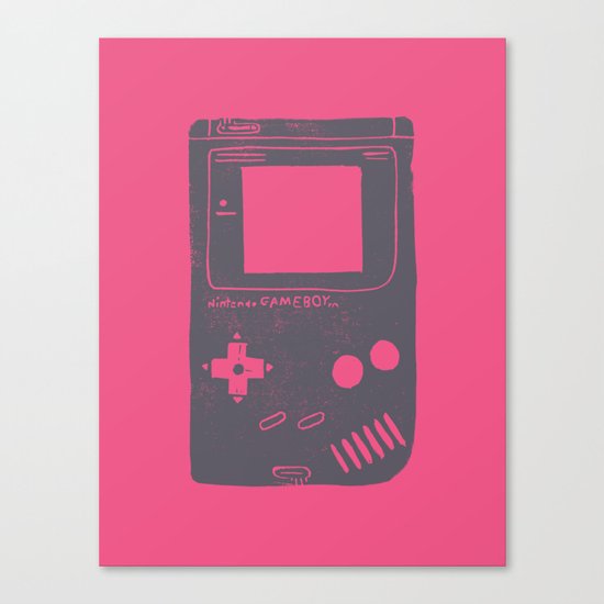 Game Boy on pink Canvas Print