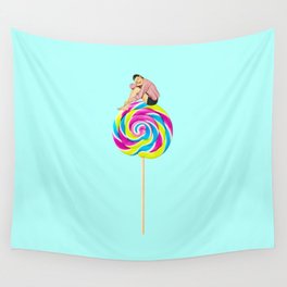 eye candy turquoise Wall Tapestry
