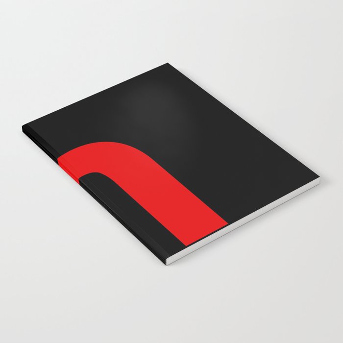 letter H (Red & Black) Notebook
