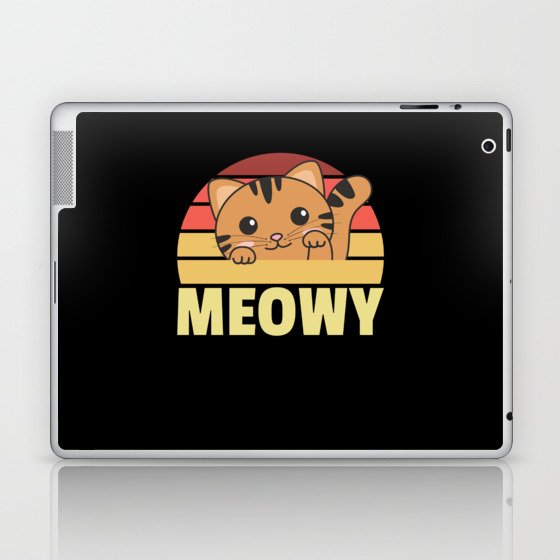 Kawaii Cat Cute Manga Anime Cats Retro Meowy Laptop & iPad Skin