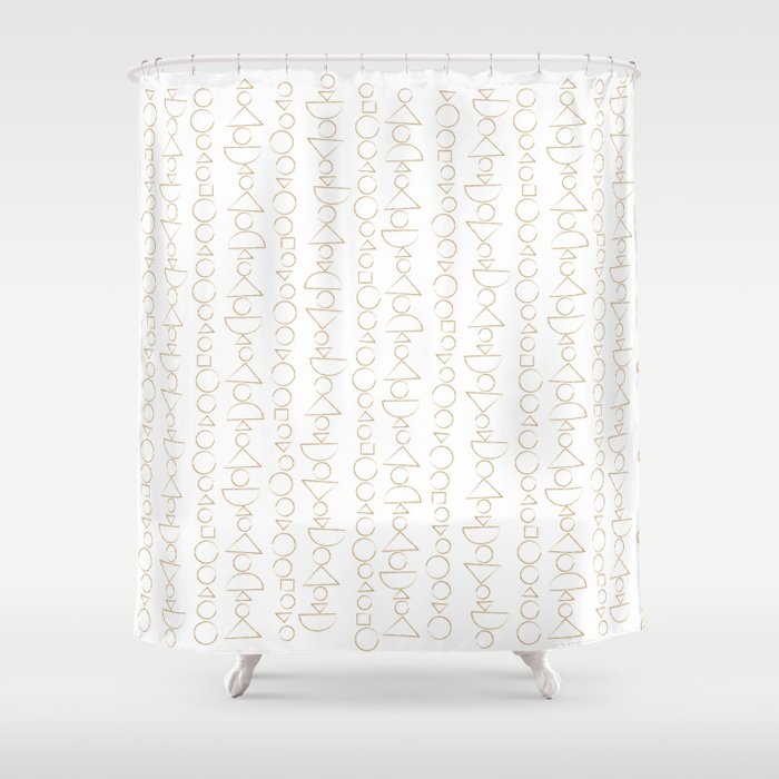 Beaded Curtain Pattern In Gold Shower Curtain By Lisaviado Society6