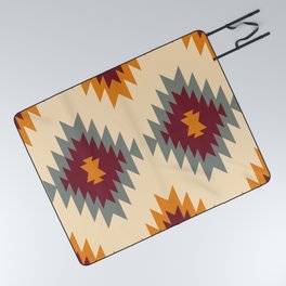 Aztec Southwestern pattern Navajo ornament Tribal Native American print Picnic Blanket