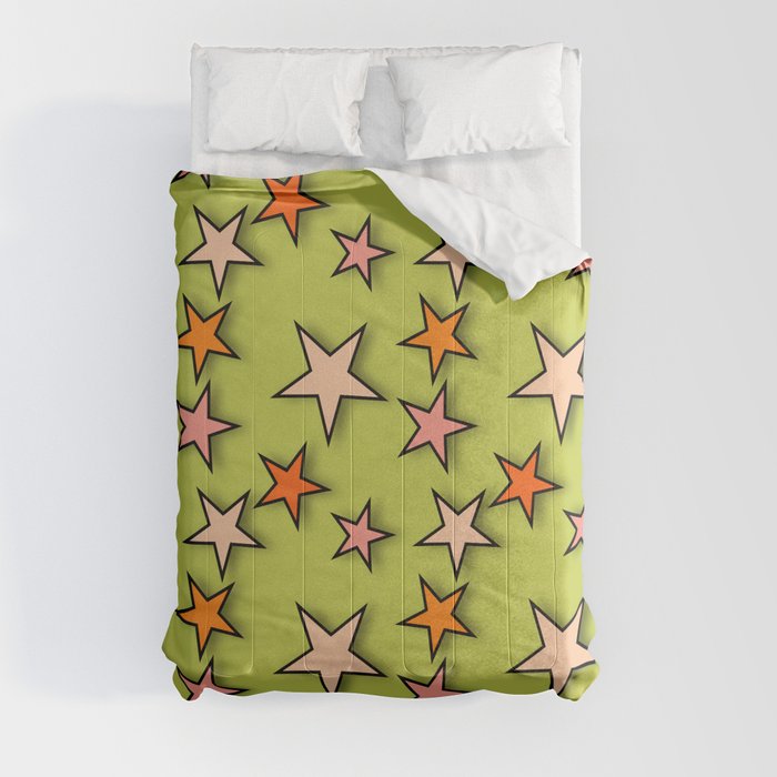 y2k-star green Comforter