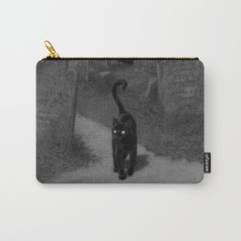 Black Cat On The Cemetry Carry-All Pouch
