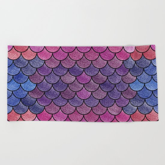Lovely Pattern V (Glitter Version) Beach Towel