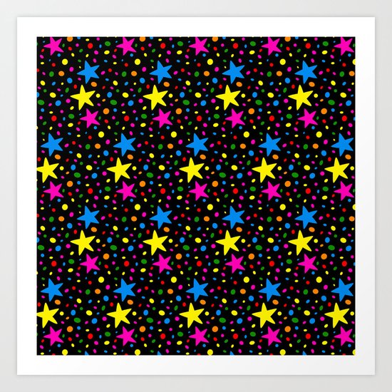 Colorful Stars Art Print