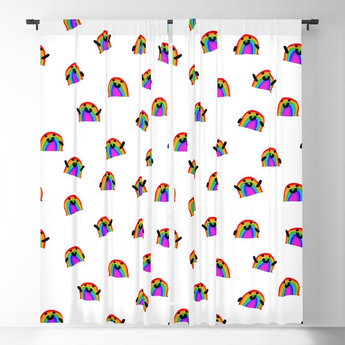 Happy Tiny Rainbows Kidulting Fun Happy Pattern Blackout Curtain