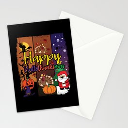 Fall Christmas Scary Halloween Happy Thanksgiving Stationery Card