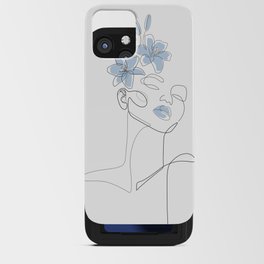 Blue Lily Girl iPhone Card Case