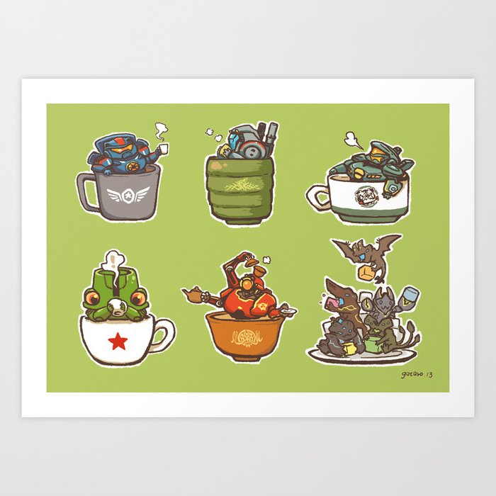 Jaegers in a cup Art Print