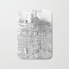 Salt Lake City White Map Bath Mat | Utah, Linedrawing, Architecture, Saltlakecitymap, Usa, Modern, Map, Digital, Pattern, Vector 