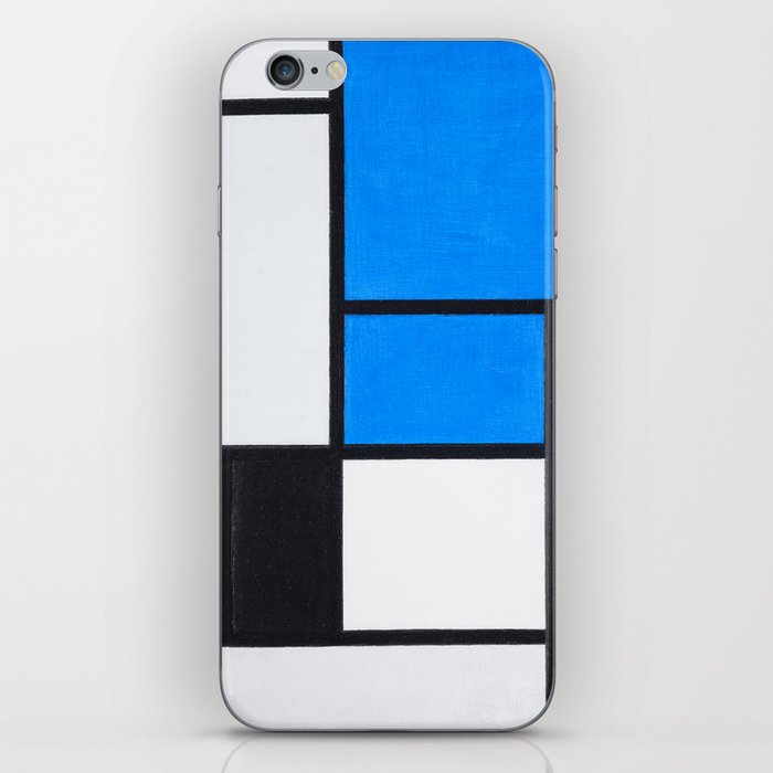 Piet Mondrian Composition with Large Blue Plane iPhone Skin