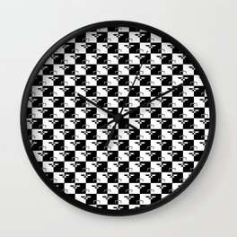 Black and White Checkerboard Scales of Justice Legal Pattern Wall Clock | Checkerboard, Curated, Lawgift, Lawyergift, Law, Balance, Graphicdesign, White, Legalpattern, Black 